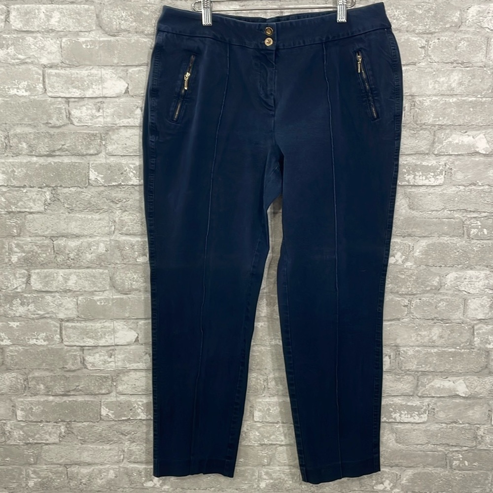 Alfani Navy Pleated Trousers